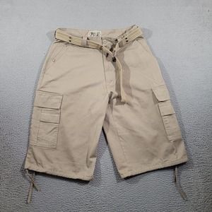 BTL Shorts Mens 32 Beige Cargo Khaki Belted Utility Tactical‎ Outdoor Solid